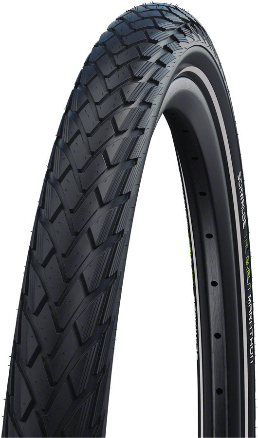Schwalbe Green Marathon Tire - 700b x 40 Clincher Wire BLK/Reflective Performance Line GreenGuard TwinSkin Addix
