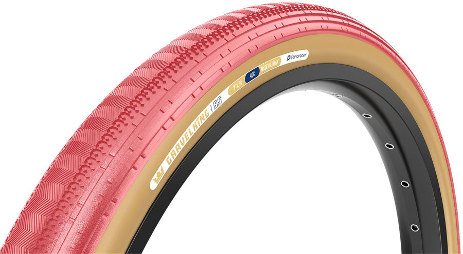 Panaracer GravelKing SS Tire - 700 x 45 Tubeless Folding Sakura/Brown