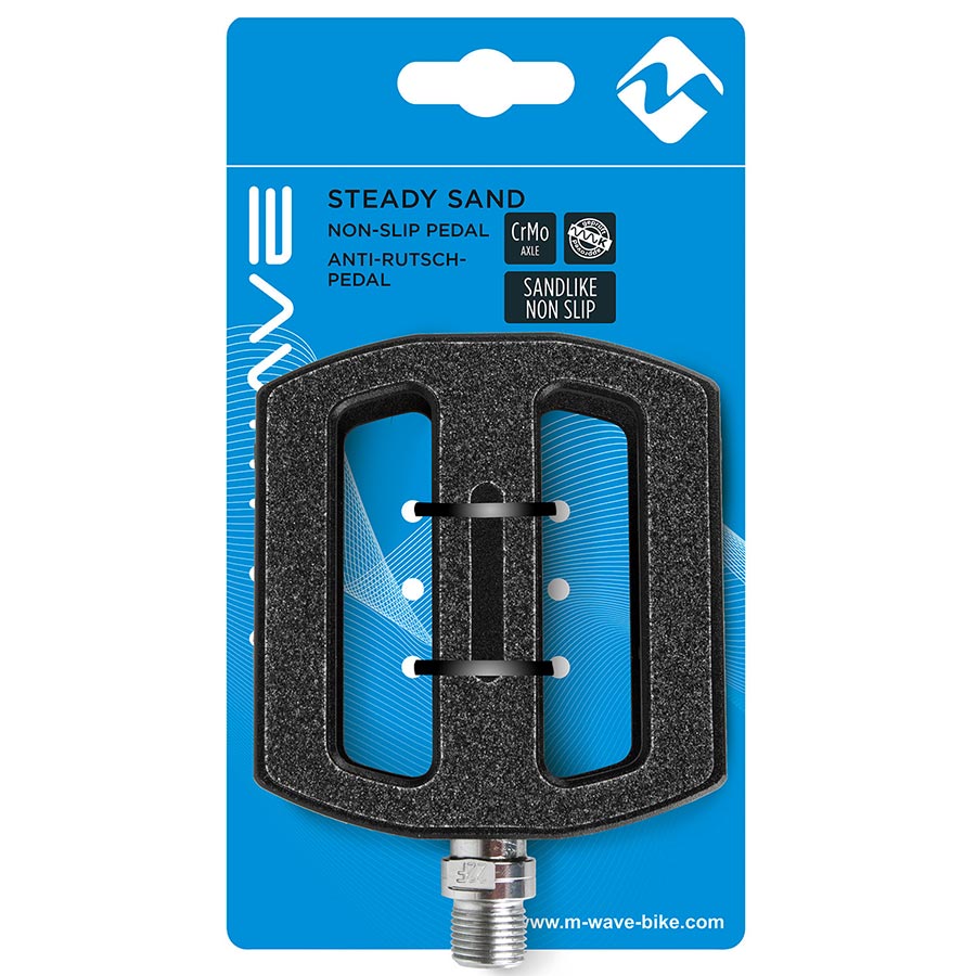 M-Wave Steady Sand Pedals Body: Aluminum Spindle: Cr-Mo 9/16'' Black Pair