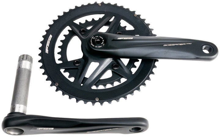 Full Speed Ahead Gossamer Pro 2x Crankset - 172.5mm 50/34t For Shimano 12-Speed HG+ DM/90 BCD MegaExo Spindle BLK