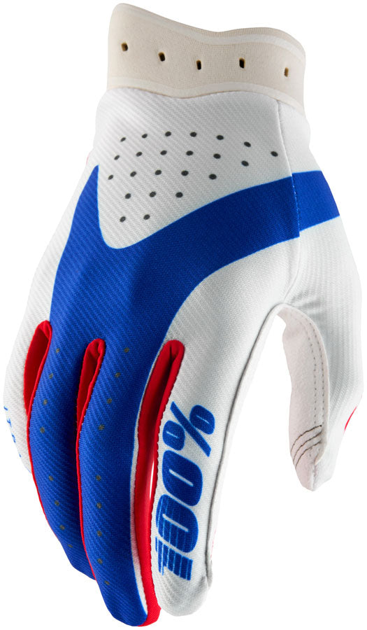 100% Itrack Gloves - Red/White/Blue Large