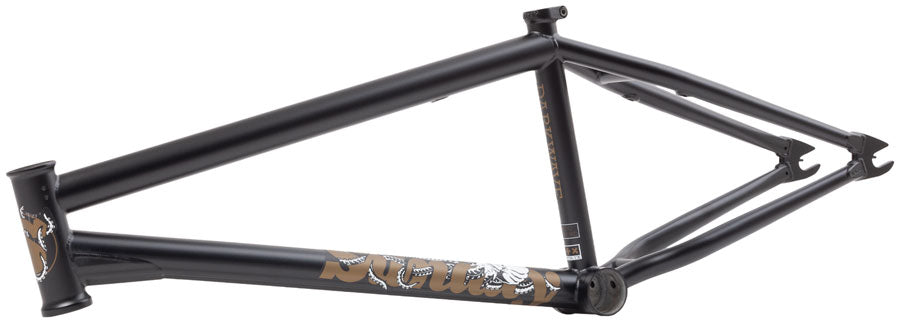 Sunday Darkwave BMX Frame - 20.75" TT Matte Black/Gold Decal