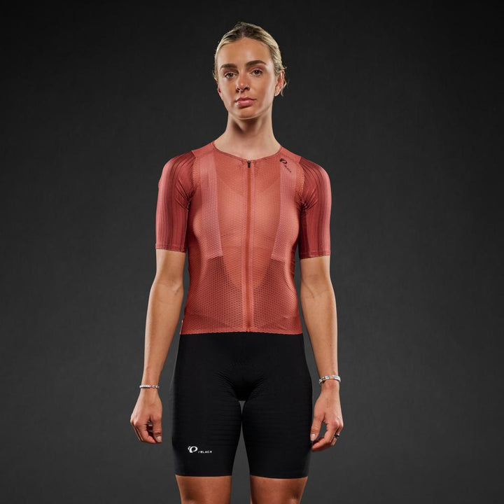 Women's Pi PRO/BLACK Mesh Jersey - AUBURN/SMOKED PAPRKIA / XS
