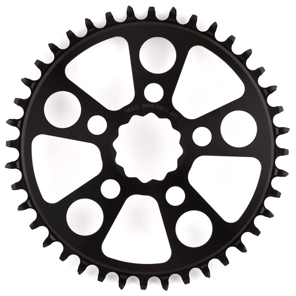 White Industries MR30 TSR 1x Chainring (3mm Offset) 38T Black