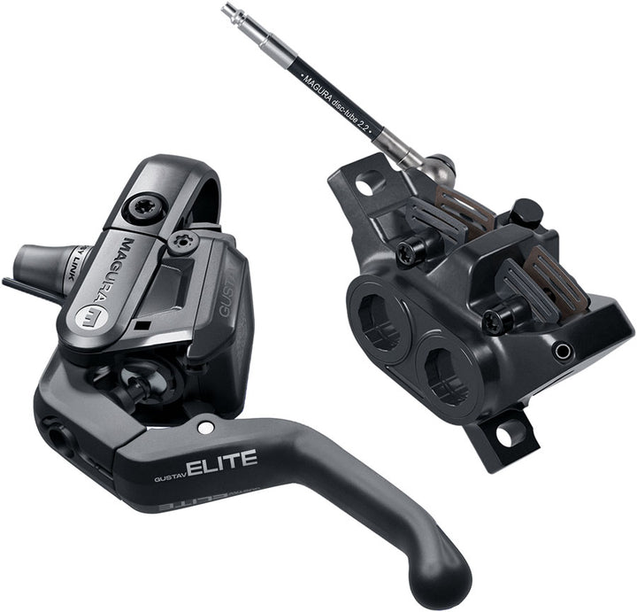 Magura Gustav Elite Disc Brake Lever - Front Rear Post Mount 4-Piston Carbotecture Lever Blade W/Higo Closer BLK