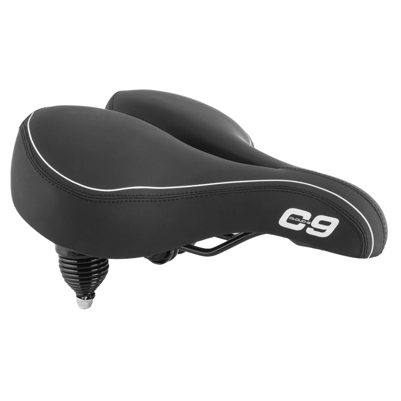 Cloud-9 Cruiser Sofa Cruiser Steel Multi-Stage Foam Soft Touch Vinyl Coil Spring Black 12.5x11.5`
