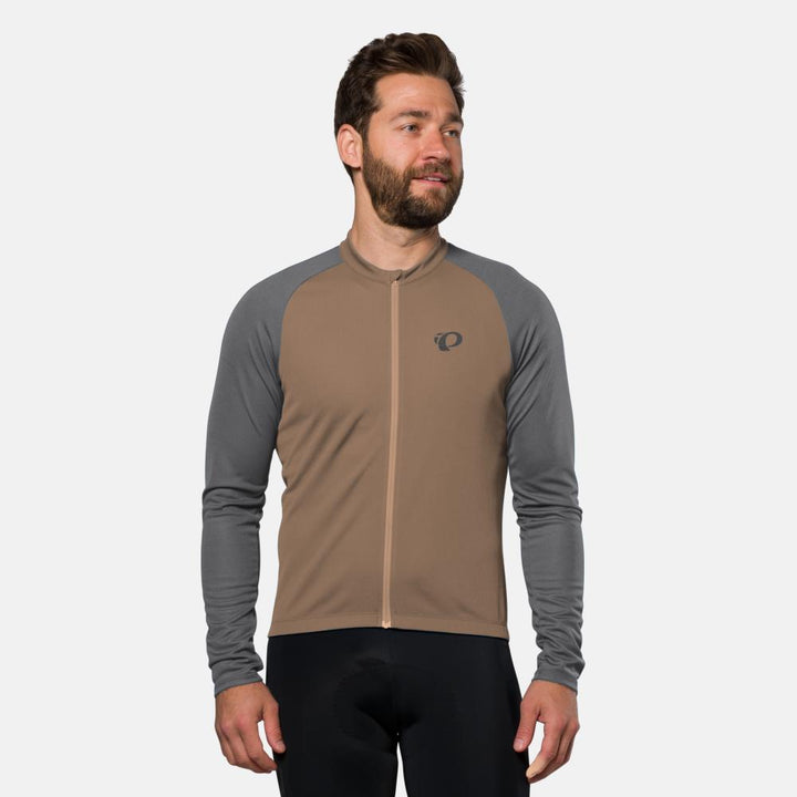 Men's Quest Long Sleeve Jersey - TOASTED COCONUT/DARK SHADOW / S
