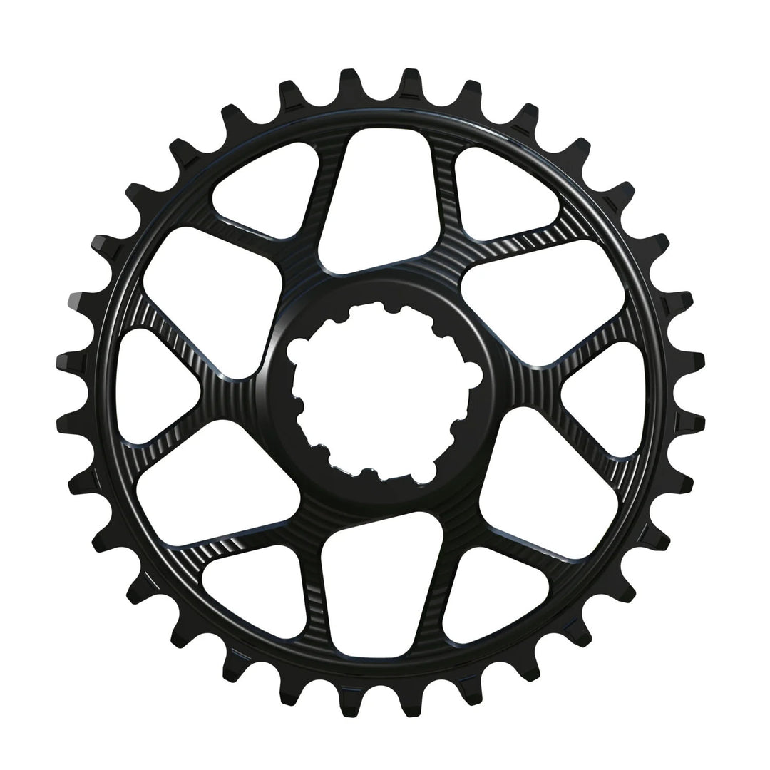 Works Components Round Chainring SRAM 3-Bolt 38T 6mm Offset Blk