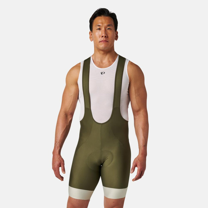 Men's Attack Bib Shorts - OLIVE NIGHT/LINT / S