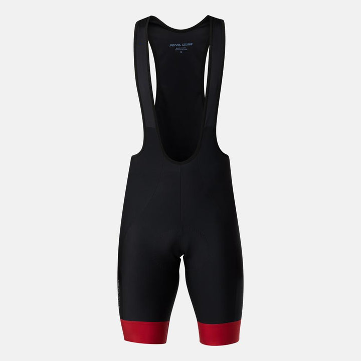 Men's Attack Bib Shorts - BLACK/RED DAHLIA / S