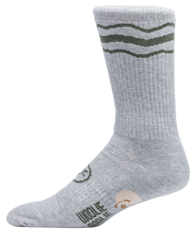 Teravail Stripe Wool Sock - 6" Heather Gray Small