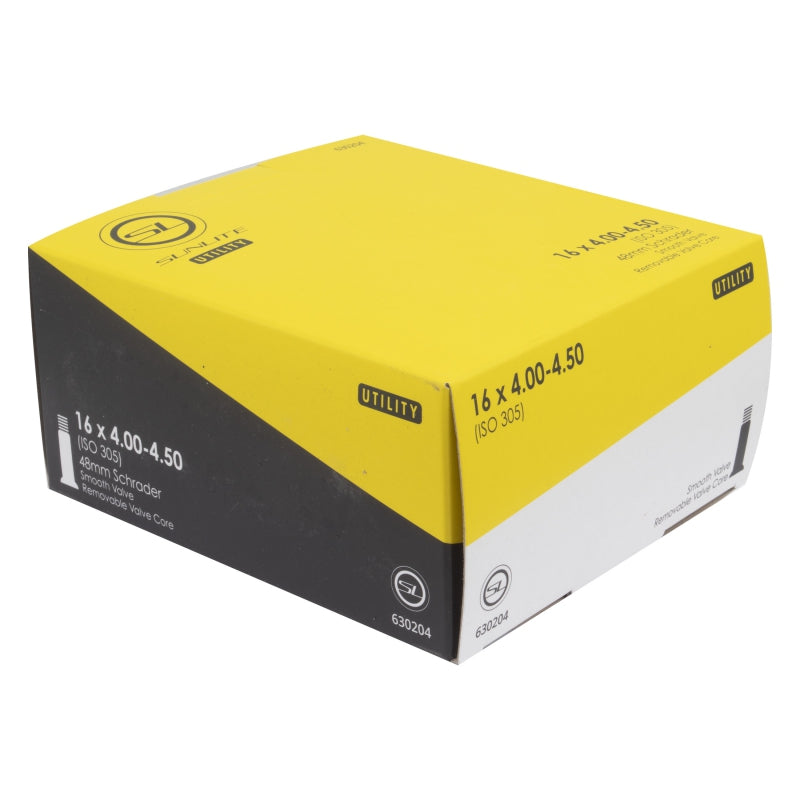 Sunlite Utili-T Standard Schrader Valve Tubes 16x4.00-4.50 SV 48mm 0d Smooth Removable 106mm 0.9mm