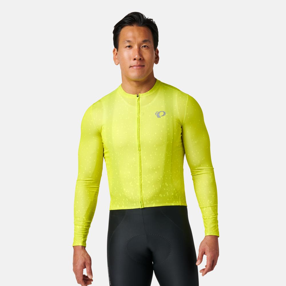 Men's Attack Long Sleeve Jersey - SCREAMING YELLOW SPLATERA / L