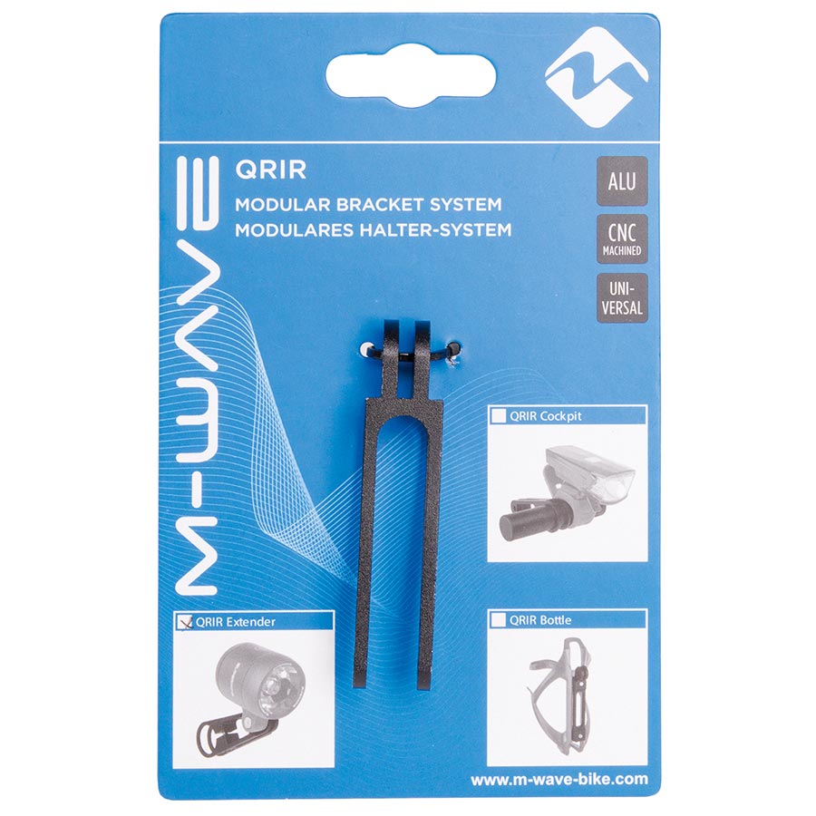 M-Wave QRIR Lamp Bracket Extender Aluminum Black