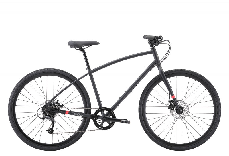 Pure cycles Urban Commuter Step-Over 17.5` / MD Wright - Matte Black 700c Black Anodized 8 Speed Disc Brakes
