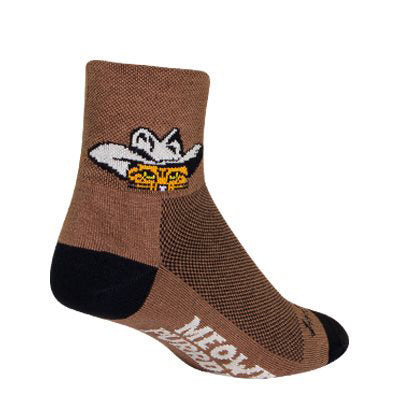 Sockguy Meowdy 3" Socks 5-9 Brown