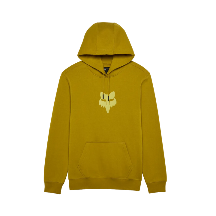 Fox Head Pullover Hoodie - Mustard Yellow / S