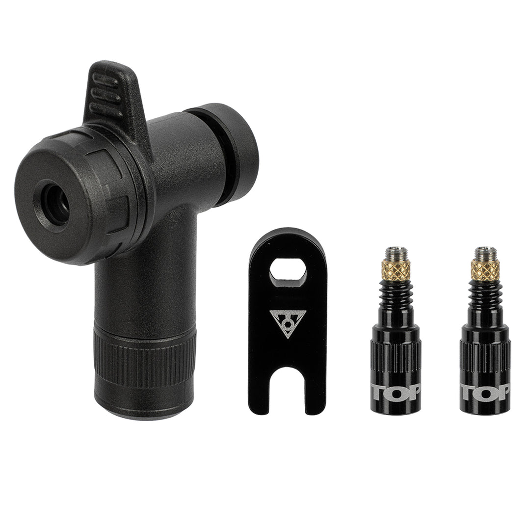 Topeak TurboFlow Valve Combo with RapidHead Black  
