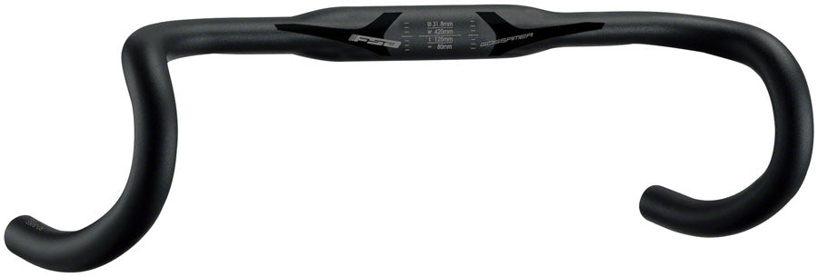 Full Speed Ahead Gossamer Compact Drop Handlebar - Aluminum 31.8mm 40cm BLK
