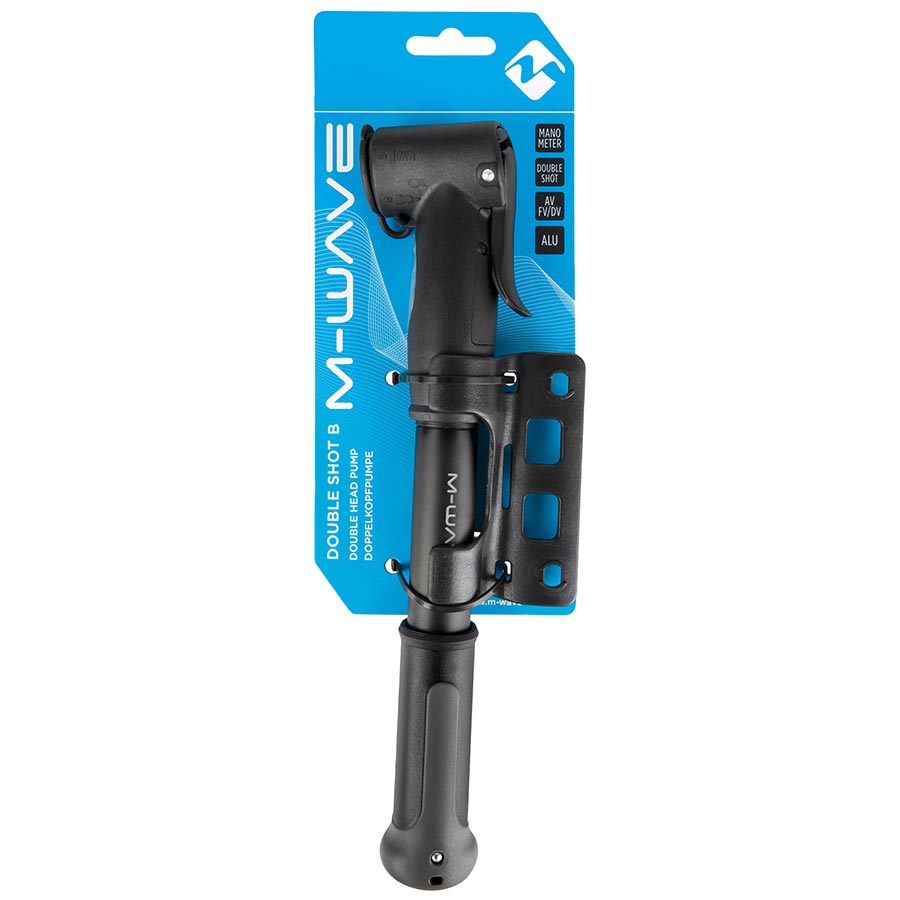 M-Wave Double Shot B Pump 100psi Dual Valve Head Black