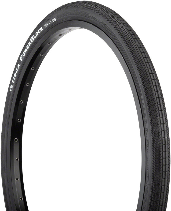 Tioga PowerBlock Tire - 24 x 1.6 Clincher Wire Black 60tpi