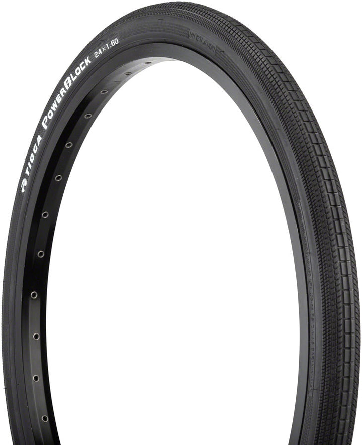 Tioga PowerBlock Tire - 24 x 1.6 Clincher Wire Black 60tpi