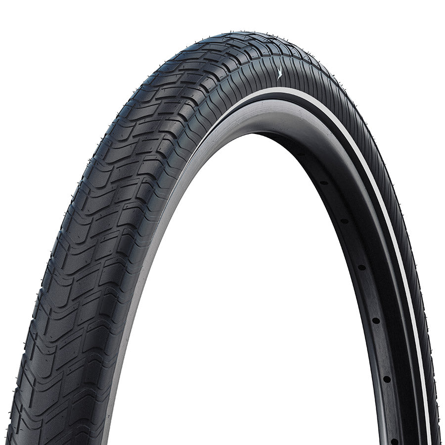 Schwalbe Motion Big Apple Hybrid Tire 24''x2.00 Wire Clincher Addix Green RaceGuard Reflex 67TPI Black