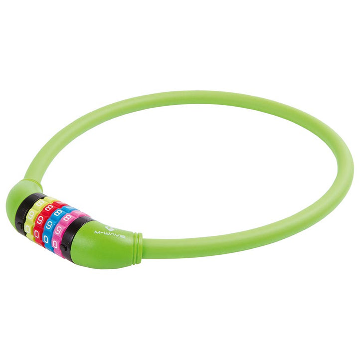 M-Wave DS 12.6 Cable lock Combination 12mm 12x650mm Green