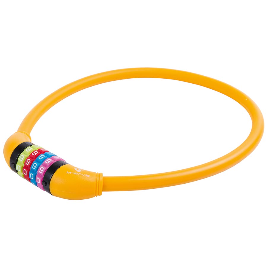 M-Wave DS 12.6 Cable lock Combination 12mm 12x650mm Orange