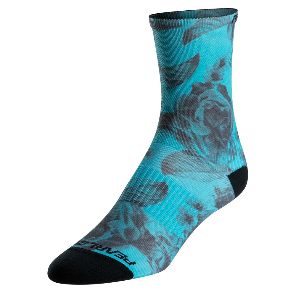 Women's PRO Tall Socks - MYSTIC BLUE FLORAL / L