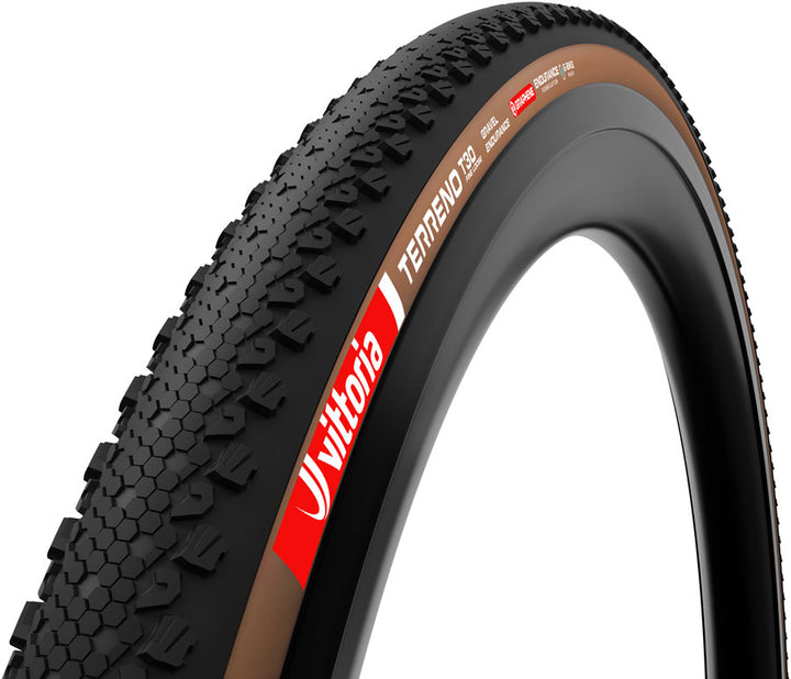 Vittoria Terreno T30 Fine Loose Tire - 700 x 50 Tubeless Folding BLK/Brown Gravel Endurance Graphene G2.0 E-Bike