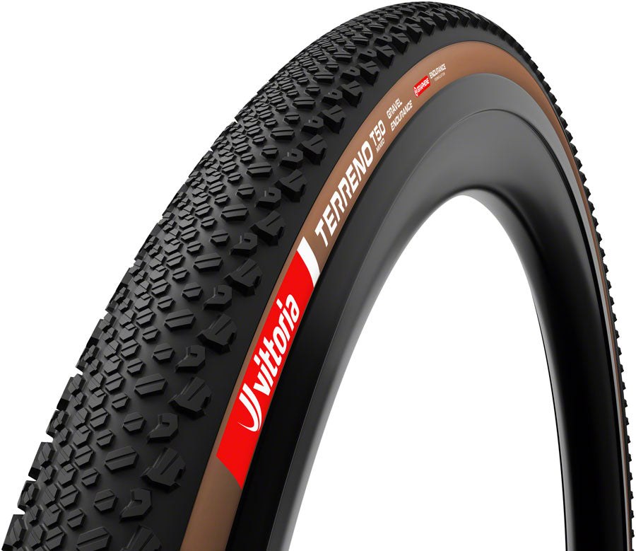 Vittoria Terreno T50 Mixed Tire - 700 x 55 Tubeless Folding BLK/Brown Gravel Endurance Graphene G2.0 E-Bike