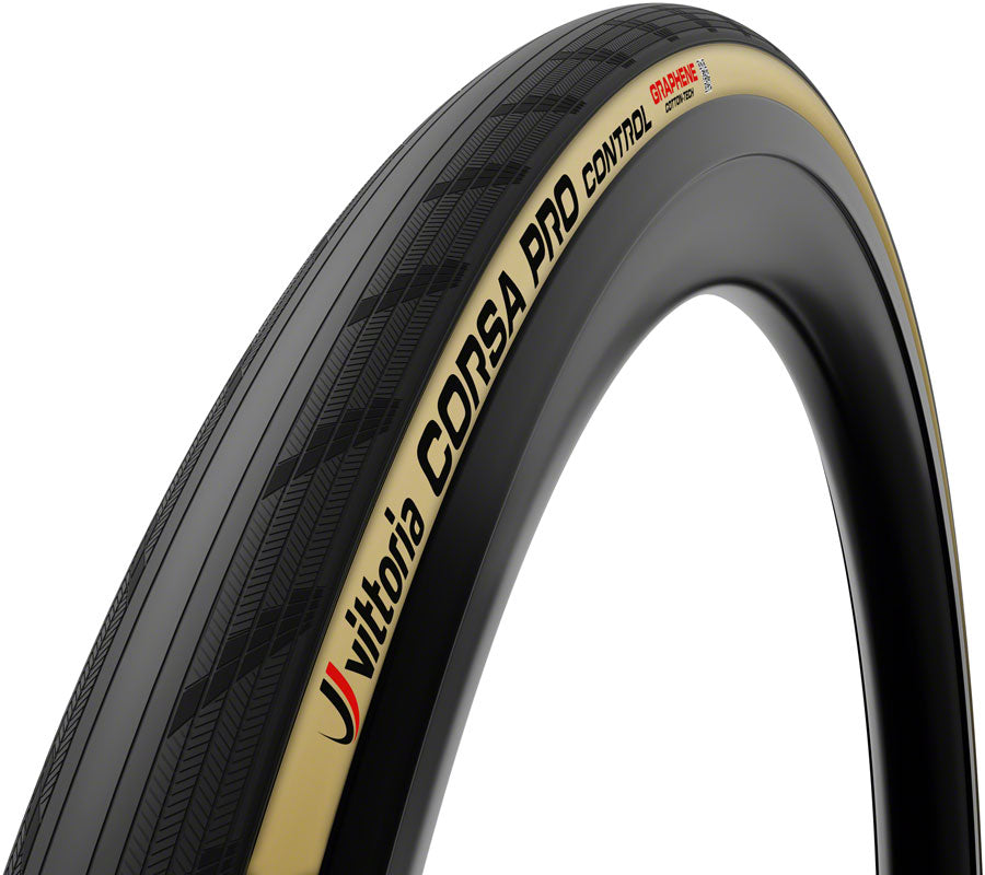 Vittoria Corsa Pro Control Tire - 700 x 38 Tubeless Folding BLK/Cotton Tan Race Graphene G2.0