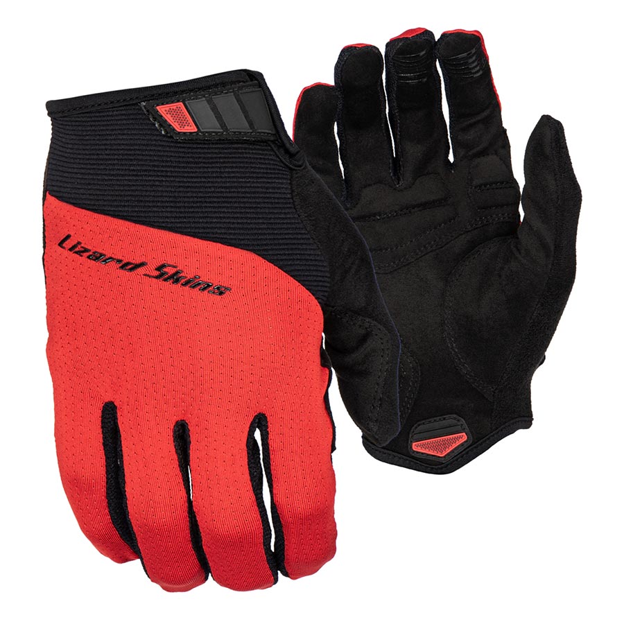 Lizard Skins Monitor Traverse Full Finger Gloves Crimson Red XL Pair