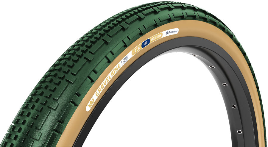 Panaracer GravelKing SK Tire - 700 x 40 Tubeless Folding British Racing Green/Brown