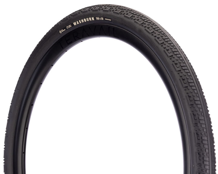 Teravail Washburn Tire - 700 x 50 Tubeless Folding BLK Light Supple Fast Compound