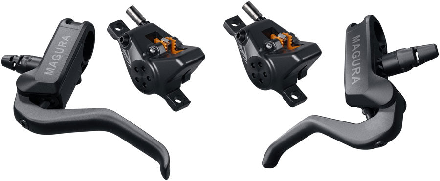 Magura MT A2 Disc Brake Lever Set - Left Right Levers Front Rear 2-Pistion Calipers BLK