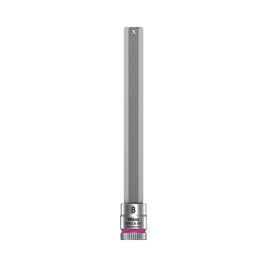Wera 8740A HF Zyklop 1/4'' Drive Hex 8.0 x 100mm with HF