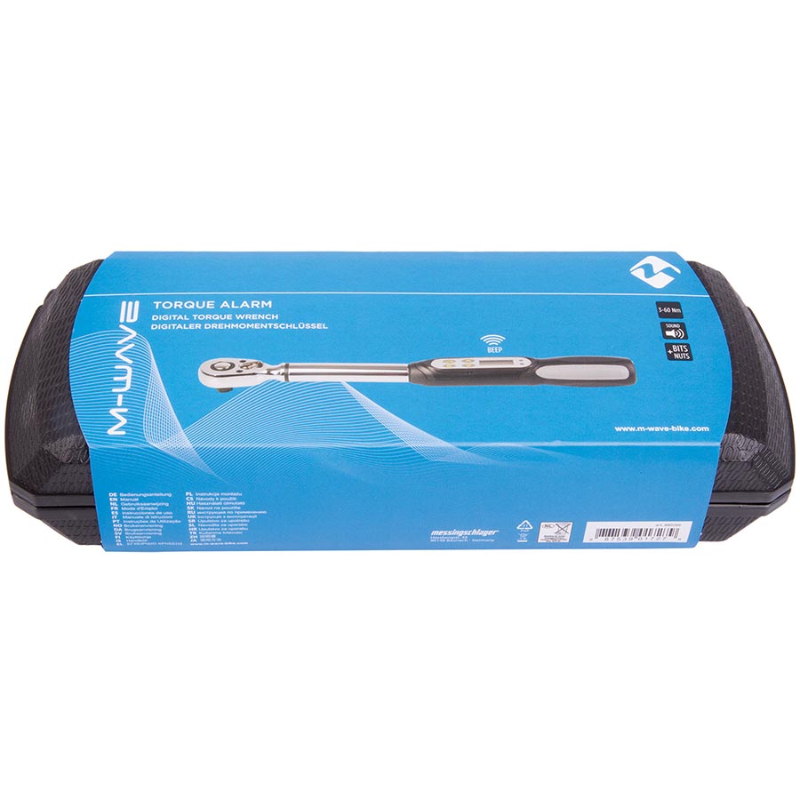 M-Wave Torque Alarm Torque Wrench 3-60Nm 3/8" Drive 3456810mm Hex T25 T30 T40 89101112131415mm Socket Phillips