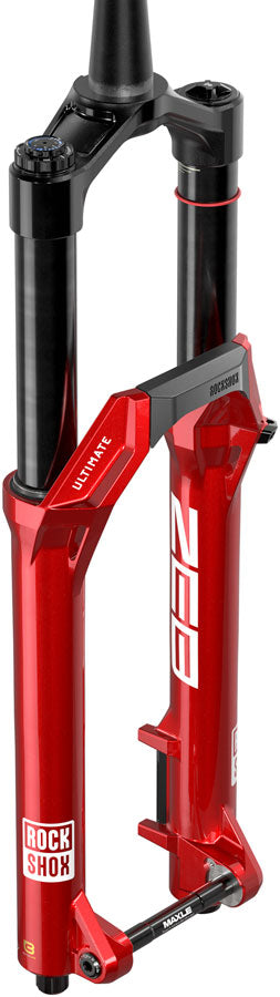 RockShox ZEB Ultimate Charger 3.2 RC2 Suspension Fork - 29" 150mm 15x110mm 44mm Offset Linear XL Air Spring Electric Red B1