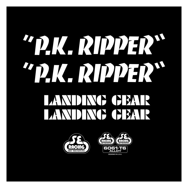 Se bikes PK Ripper Decal Set PK Ripper White