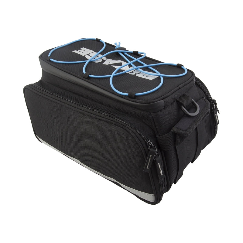 Bikase Big Daddy Rack Bag 2 Velcro Straps 13x9x8` 1400 c.i. Black