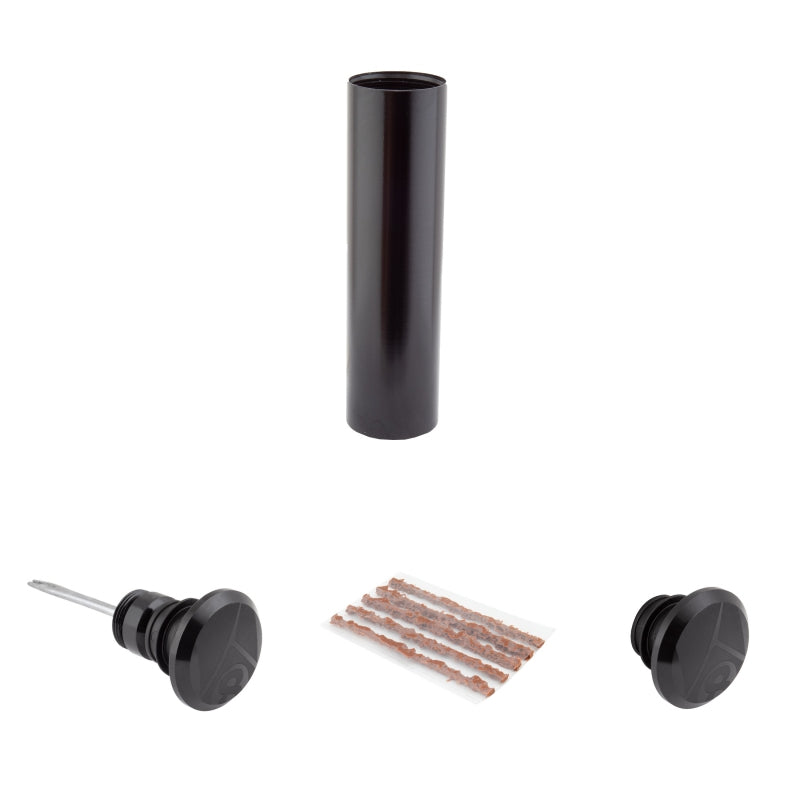 Origin8 MTB Bar End Tubeless Tire Repair Kit  MTB w/ Extra End Cap Black