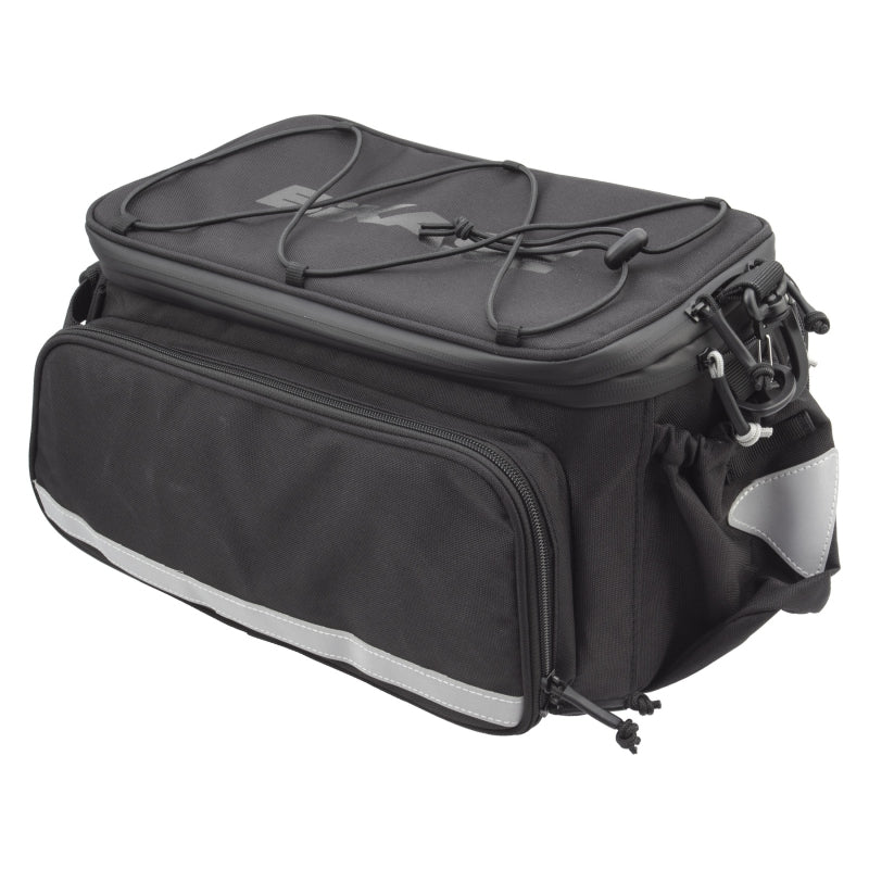 Bikase Big Poppa Rack Bag Velcro Straps 15x10x8` 1600 c.i. Black