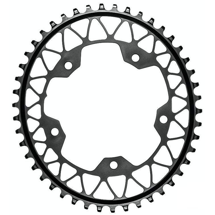 absoluteBLACK 5x110BCD Gravel 1X Oval Chainring 44T - Black