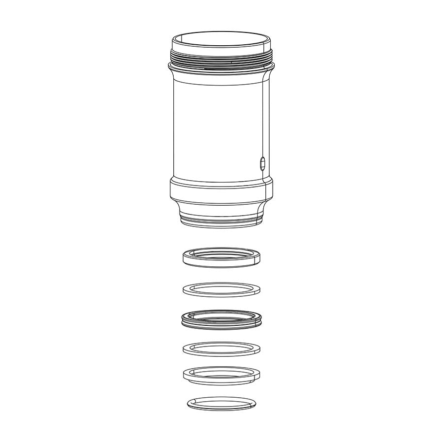 RockShox Monarch B1 C1 D1 Air Can Assembly 165x38 - Monarch B1 (Plus RL XX) C1 (R RT RT3) D1 (RT3)
