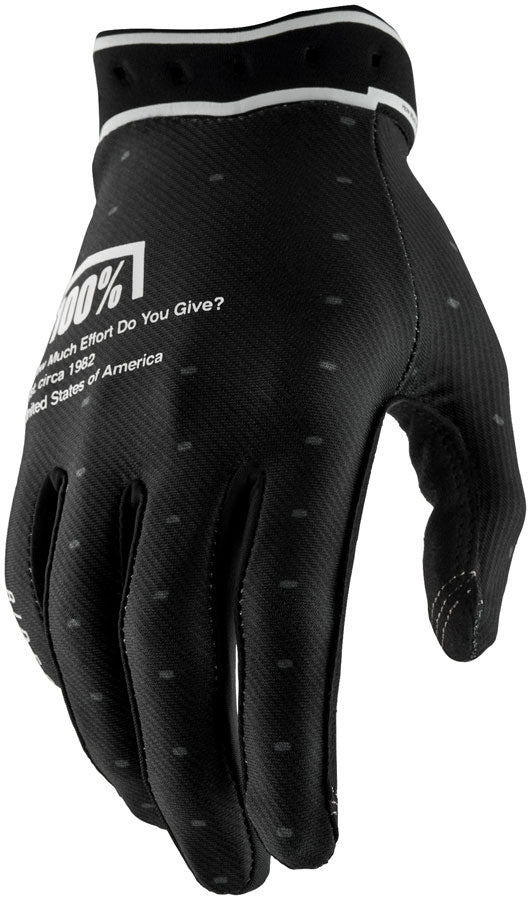 100% Ridefit Gloves - Black Small