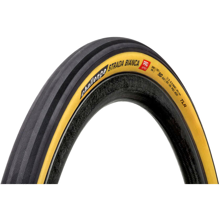 Challenge Tire Strada Bianca Pro TLR Tire 700 x 50 Black/Tan