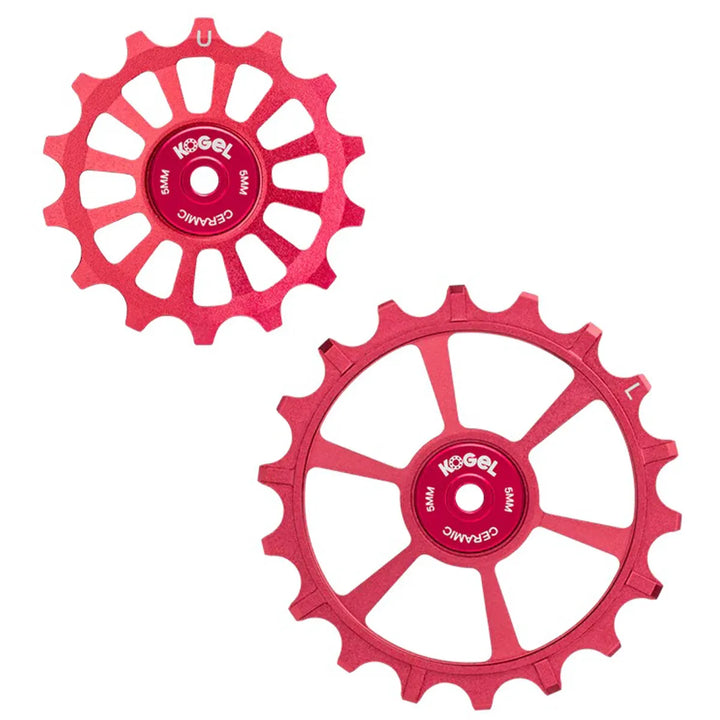 Kogel Bearings 14/18T Hybrid Ceramic Pulley Set Transmission Red  