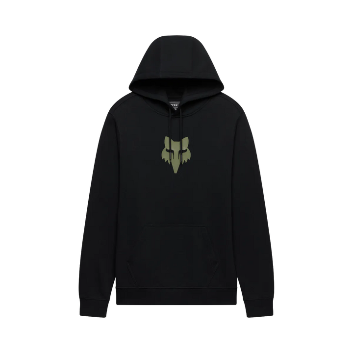 Fox Head Pullover Hoodie - Black/Green / S